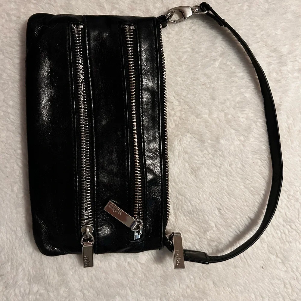 Vintage Hobo crossbody convertible Black Leather bag - Picture 6 of 10